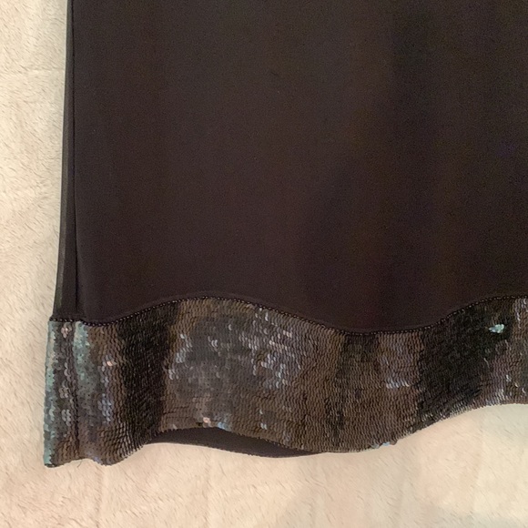 French Connection Black Sequins and Bead Embellished Top/Dress Size 4 - Picture 4 of 5